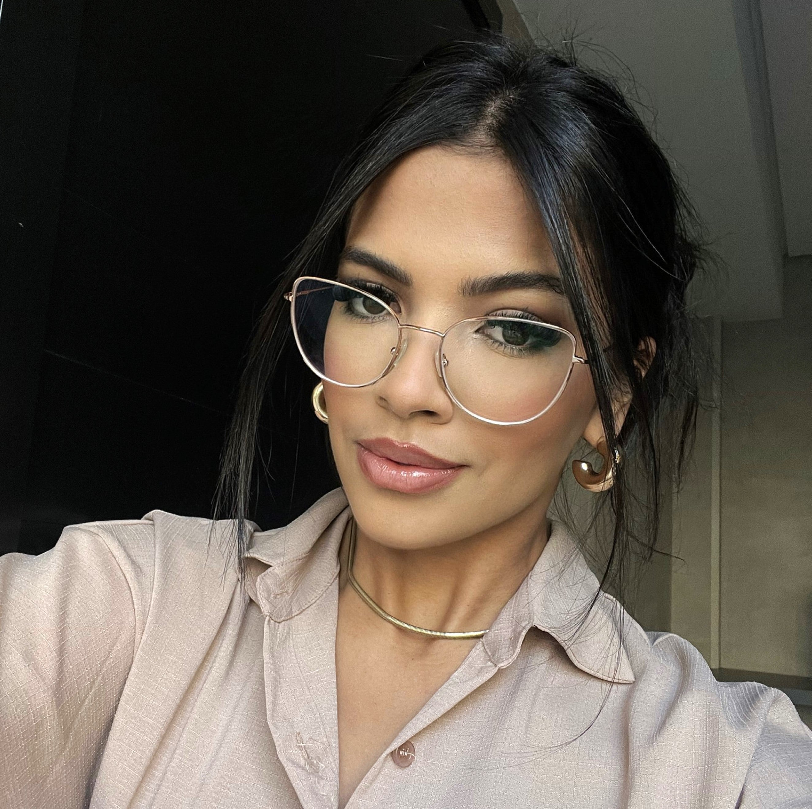 Óculos de Grau Feminino Kessy 318 Dourado